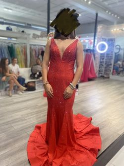 Sherri Hill Red Size 0 Prom Straight Dress on Queenly