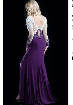 Rachel Allan Purple Size 2 Black Tie Pageant Floor Length Straight Dress on Queenly