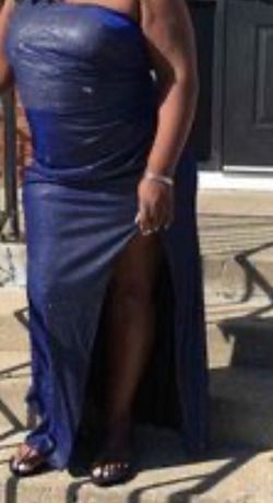 Blue Size 20 Side slit Dress on Queenly