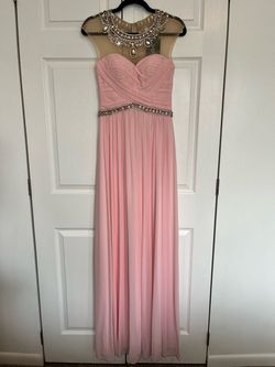 Sherri Hill Pink Size 2 Sheer Sorority Formal Military Pageant A-line Dress on Queenly