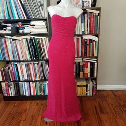 Jessica McClintock Pink Size 8 Tulle Silk Bcbg Vintage Mermaid Dress on Queenly