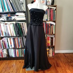 Scott McClintock Black Size 10 Jewelled Two Piece Jersey Vintage A-line Dress on Queenly