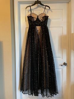 Betsy and Adam Black Tie Size 4 Floor Length Ball gown on Queenly