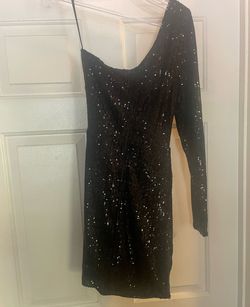 Windsor Black Size 4 Floor Length Side slit Dress on Queenly
