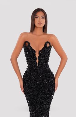 Style AD5045 Albina Dyla Black Tie Size 20 Corset Plus Size Tall Height Straight Dress on Queenly