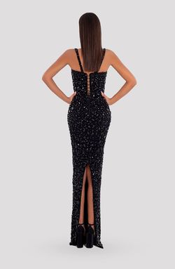 Style AD5036 Albina Dyla Black Size 0 Pageant Ad5036 Floor Length Straight Dress on Queenly