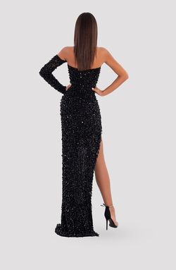 Style AD5038 Albina Dyla Black Size 8 Pageant Corset Tall Height Straight Dress on Queenly