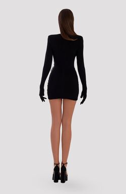 Style AD5001 Albina Dyla Black Size 4 Mini Cocktail Dress on Queenly