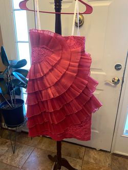 Milano Formals Hot Pink Size 12 Free Shipping Barbiecore Cocktail Dress on Queenly