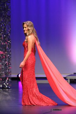Sherri Hill Red Size 4 Tall Height Pageant Prom Side slit Dress on Queenly