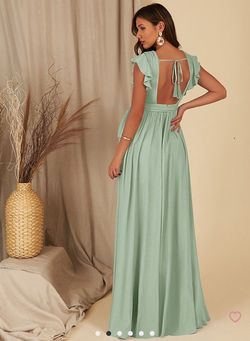 Azazie Blue Size 20 Prom Floor Length Wedding Guest Straight Dress on Queenly