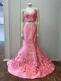 Sherri Hill Pink Size 4 Black Tie Military Prom Mermaid Dress on Queenly