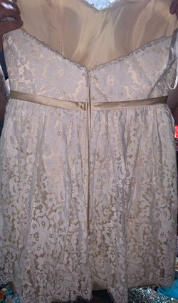 Christina Wu White Size 12 Sunday Prom Midi Cocktail Dress on Queenly