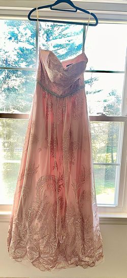 David's Bridal Pink Size 10 Floor Length 70 Off Prom Straight Dress on Queenly