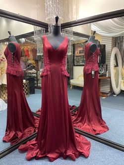 Andrea & Leo Couture Red Size 10 Floor Length Mermaid Dress on Queenly