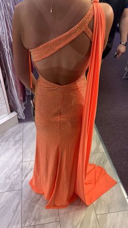 Orange Size 2 Side slit Dress on Queenly