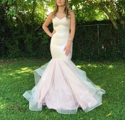 Terani Couture Pink Size 4 Floor Length 50 Off Quinceanera Prom Jersey Mermaid Dress on Queenly