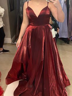Sherri Hill Red Size 10 Side Slit Floor Length Ball gown on Queenly