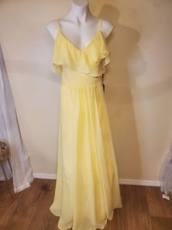 Miaoduo Yellow Size 16 Floor Length Plus Size Ball gown on Queenly