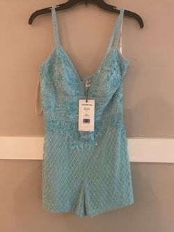 Sherri Hill Blue Size 6 Summer Euphoria Cocktail Dress on Queenly