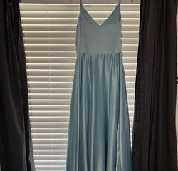 Windsor Blue Size 12 Plus Size Straight Dress on Queenly
