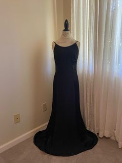 Jessica McClintock Black Tie Size 10 Military Prom Straight Dress on Queenly