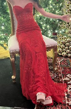 Sherri Hill Red Size 00 Pageant Cocktail Dress on Queenly