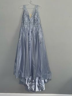 Blue Size 16 Train Dress on Queenly