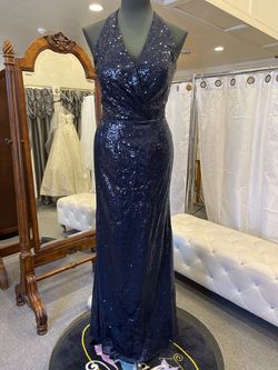 Jasmine Royal Blue Size 16 Floor Length Plus Size Mermaid Dress on Queenly