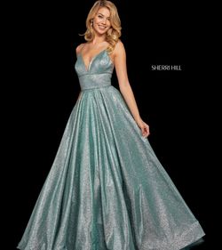 Sherri Hill Blue Size 2 Prom Black Tie Ball gown on Queenly