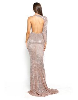 Portia and Scarlett Gold Size 0 Euphoria Prom Floor Length Side slit Dress on Queenly