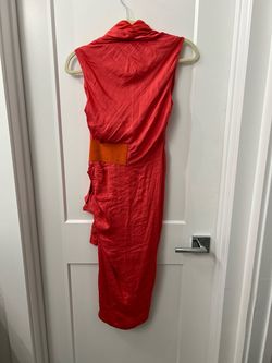 AllSaints Red Size 4 Euphoria Midi Cocktail Dress on Queenly