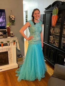 Sherri Hill Blue Size 10 70 Off Teal Military Straight Dress on Queenly