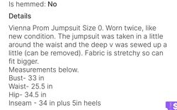 Vienna Multicolor Size 0 Prom Floor Length Pageant Jumpsuit Dress on Queenly
