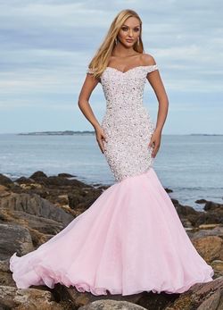 Ashley Lauren Pink Size 4 Jewelled Prom Free Shipping Mermaid Dress on Queenly