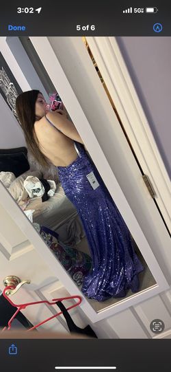 sherri hill Purple Size 00 Side slit Dress on Queenly