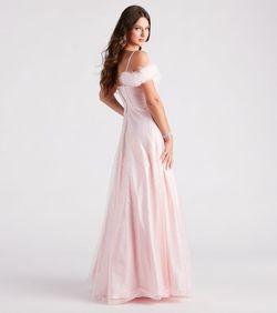 Style 05004-0189 Windsor Pink Size 6 Homecoming Wedding Guest Prom Black Tie Sheer Straight Dress on Queenly