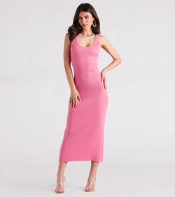 Style 05102-5037 Windsor Pink Size 8 Tall Height Appearance Midi Cocktail Dress on Queenly