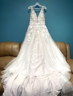 Mori Lee White Size 16 Floor Length Plus Size 50 Off A-line Dress on Queenly