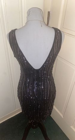 Sophyline Black Size 4 Euphoria Midi Nightclub Cocktail Dress on Queenly