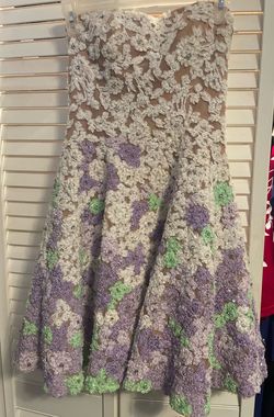 Sherri Hill Multicolor Size 2 Vintage Free Shipping Midi Cocktail Dress on Queenly
