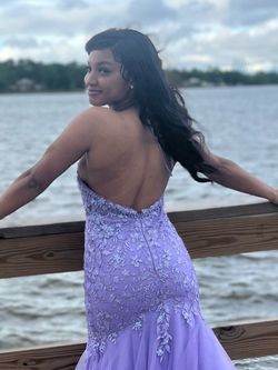 Alltherages store Purple Size 8 Prom Tall Height Mermaid Dress on Queenly