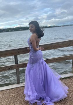 Alltherages store Purple Size 8 Prom Tall Height Mermaid Dress on Queenly