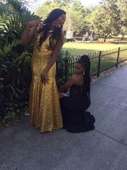 Gold Size 10 Straight Dress on Queenly