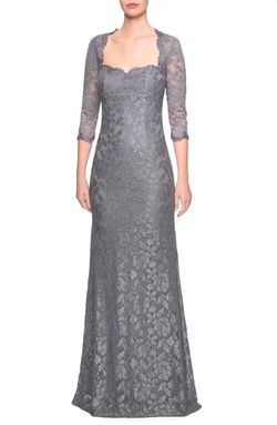 La Femme Silver Size 6 Polyester Bridgerton A-line Dress on Queenly