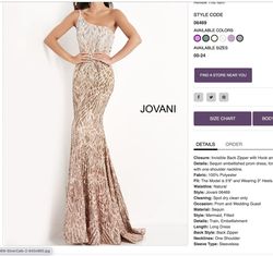Style 06469 Jovani Silver Size 4 Sequined Pageant Appearance Prom Liquid Beaded Mermaid Dress on Queenly