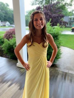 Bill Levkoff Yellow Size 0 Prom Military 70 Off 50 Off Straight Dress on Queenly