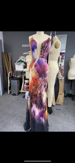 Fernando Wong Multicolor Size 0 Medium Height Jersey Straight Dress on Queenly