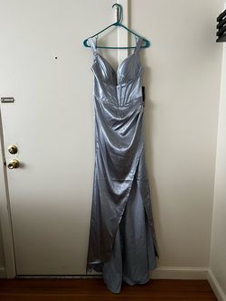 JAUS Light Blue Size 8 Pageant Winter Formal Straight Dress on Queenly