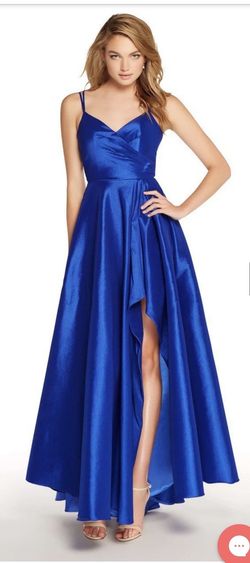 Alyce Paris Blue Size 10 Ball Black Tie Ball gown on Queenly